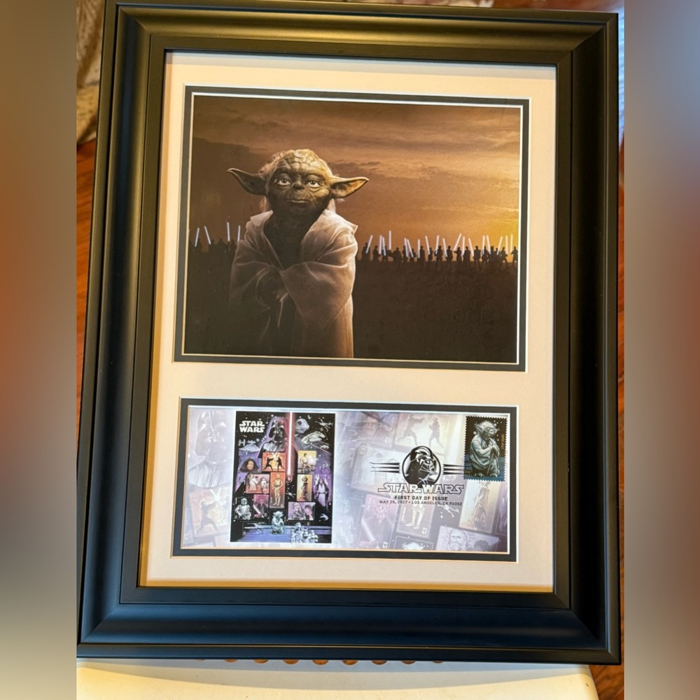 Star Wars Framed Art set of 3 - Black Frame each double matted.